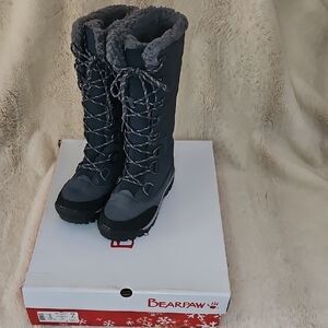 BearPaw Isabella Women's Tall Charcoal Winter Boots